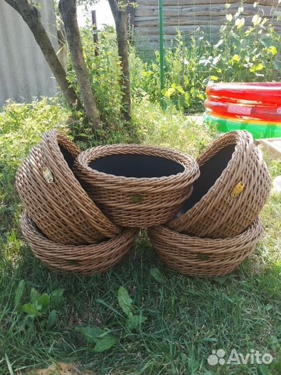 Кашпо из ротанга