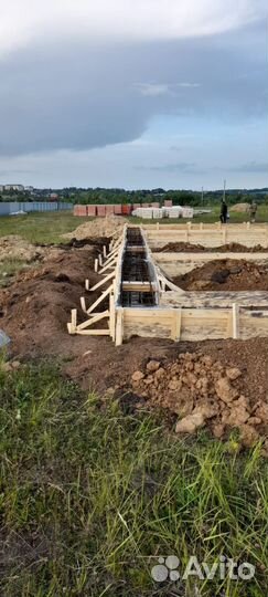 Заливка фундамента, бетонные работы