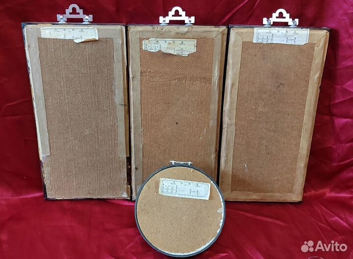 Панно картина под стеклом перламутр кость матрешки