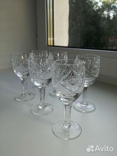 Бокалы (рюмки) хрустальные СССР