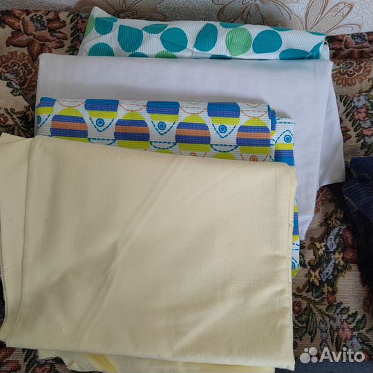 Отрезы ткани из СССР, скатерти льняные