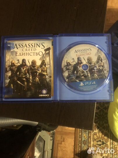 Диск на ps4 Assasin creed unity