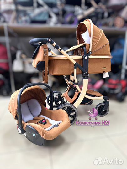 Коляска luxmom 601A 3в1