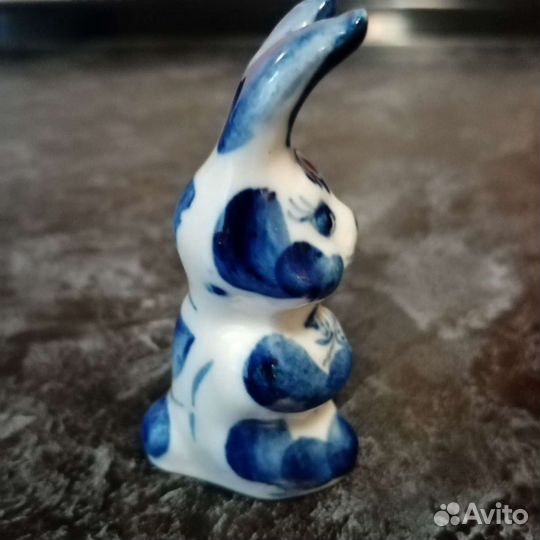 Кролик - заяц. Гжель. Винтаж