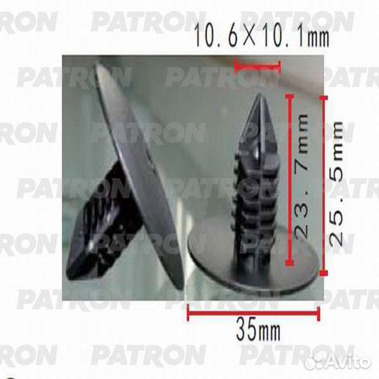 Patron P37-0175 Клипса пластмассовая Nissan Renaul