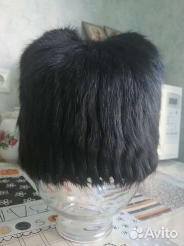 Шапка из вязаной норки