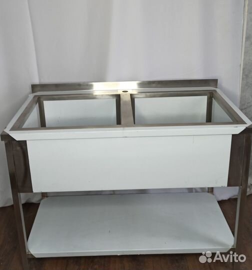 Ванна моечная двухсекционная из нержавейки