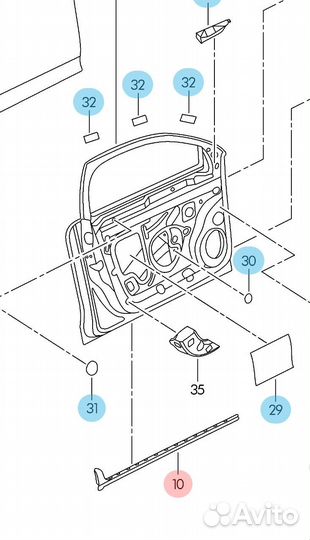 Volkswagen jetta 6 уплотнитель передней двери