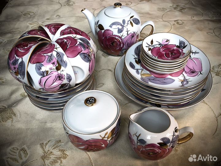 Чайный сервиз лфз СССР Дикая Роза
