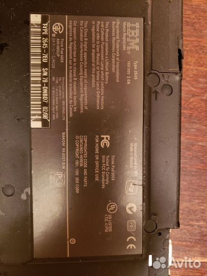 Ноутбук Think pad 600x IBM 2645 рабочий