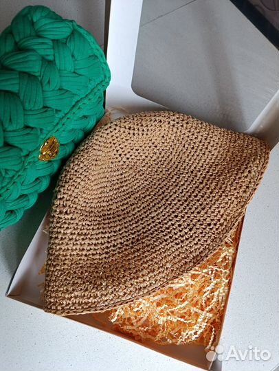 Панама женская из рафии