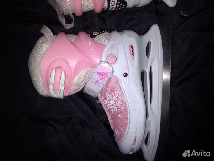 Коньки фигурные женские раздвижные размер 37-39.5