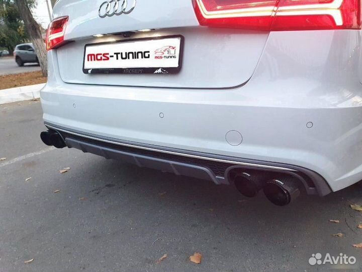 Диффузор Audi A6 14-18гг. S6 для S-line Akrapovic