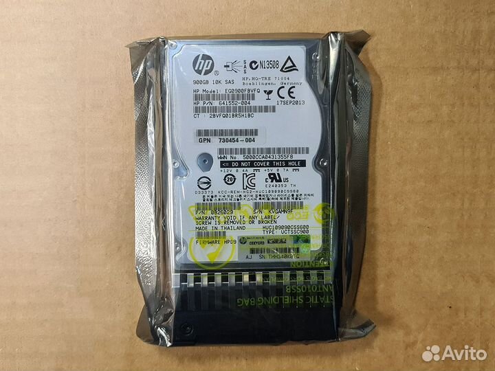 HP MSA 900GB 10K 6G SAS 2.5