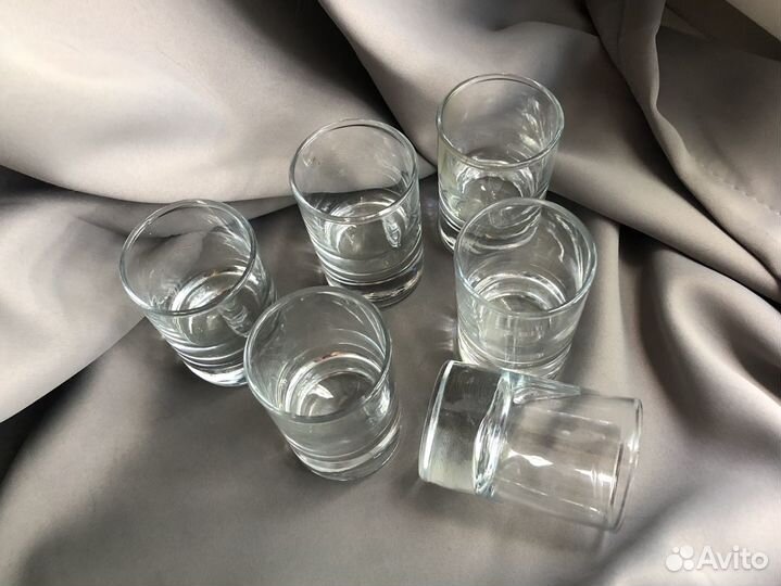 Новые стеклянные стопки Pasabahce 6 шт