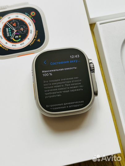 Часы apple watch ultra 1 акб 100%