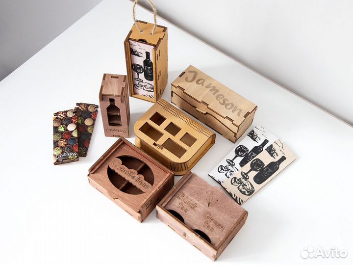 Коробка деревянная 3D Гном