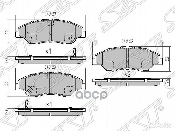 Колодки тормозные перед KIA sortage 93-05 ST-0K