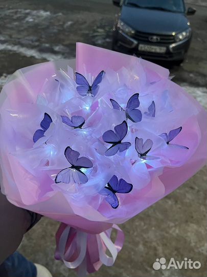 Букеты из бабочек/сердечек,подарок для любимой