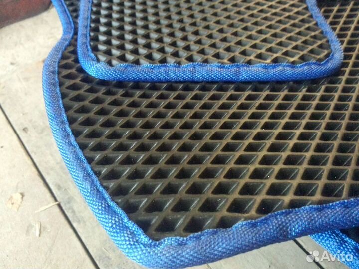 Коврики Eva в салон ваз 2106/2107 черный/синий