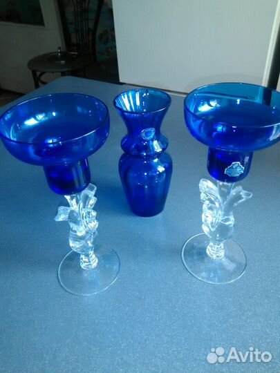 Набор синий Русский хрусталь