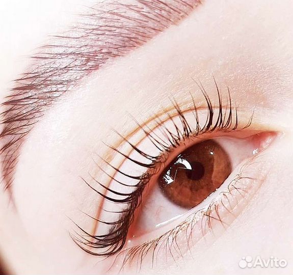 Ламинирование ресниц и окрашивание бровей