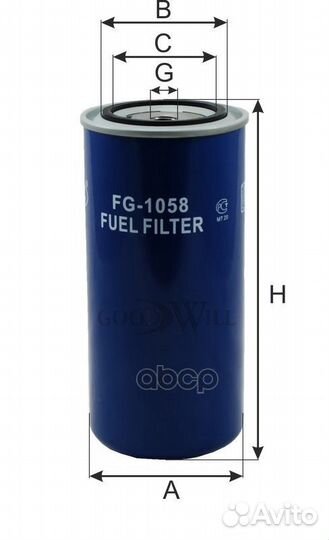 Фильтр топливный iveco, DAF FG1058 Goodwill