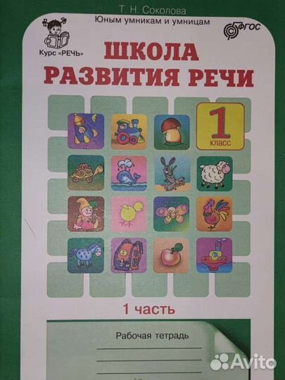 Рабочая тетрадь Школа развития речи 1 класс