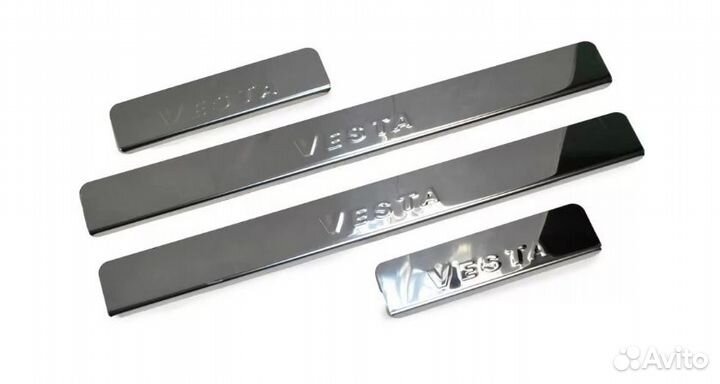 Накладки на пороги хром Лада Веста св/ LADA Vesta