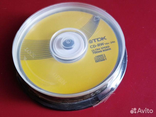 Диски CD-RW TDK 16x-24x box 10 шт