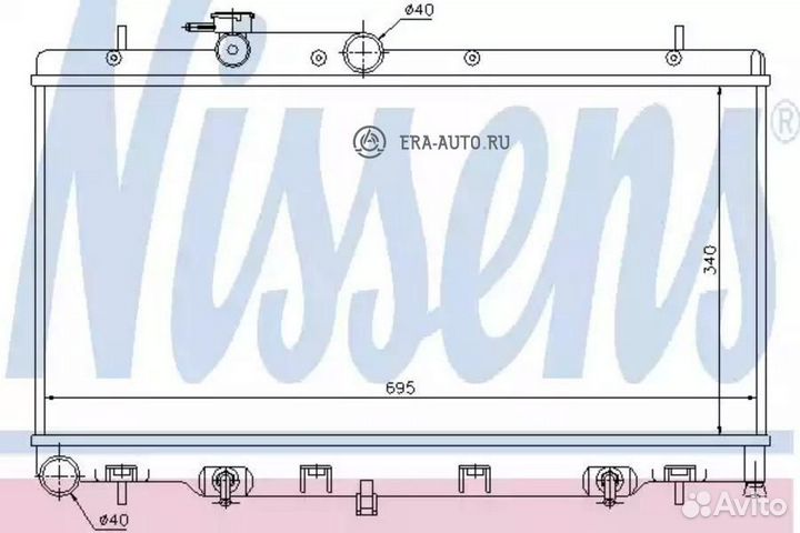 Nissens 64114 NS64114 радиатор системы охлаждения\