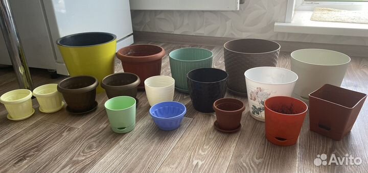 Цветочные горшки пластик