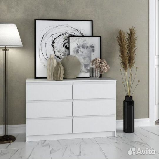 Комод «Мори» мк 1200.6 белый