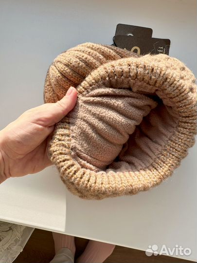 Комплект шапка и шарф женские зимние