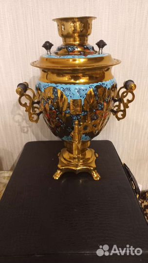 Самовар Тула, электрический, Эмаль, Роспись СССР