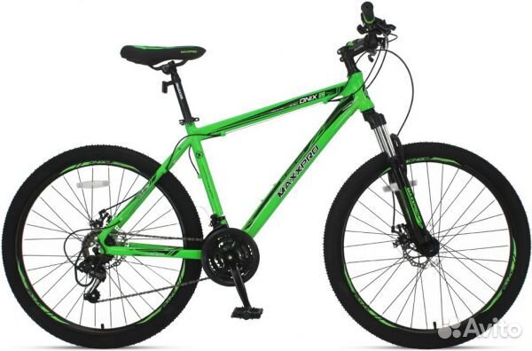 Велосипед 26д. maxxpro onix зелено-чёрный N2604-3