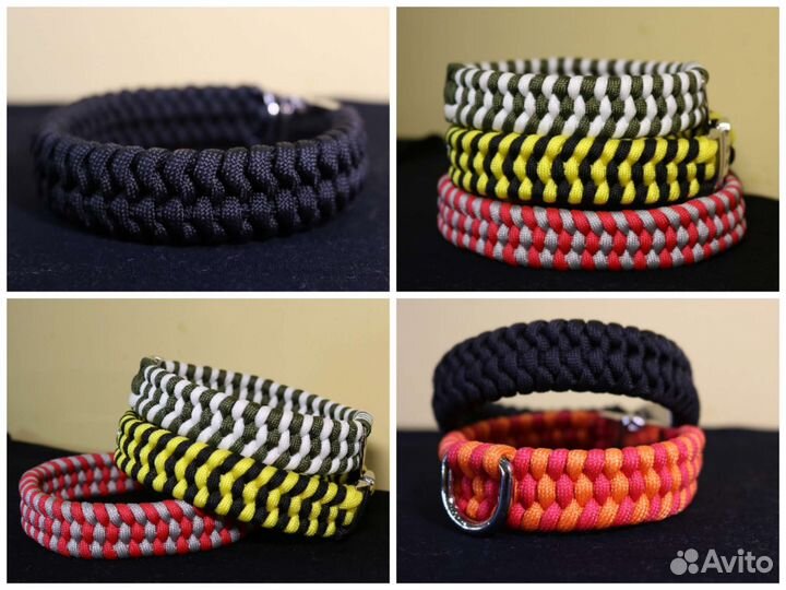 Светящийся ошейник-адресник д/собак ручной работы