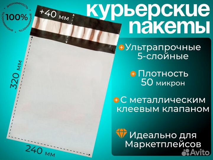 Курьер пакеты с Авито доставкой