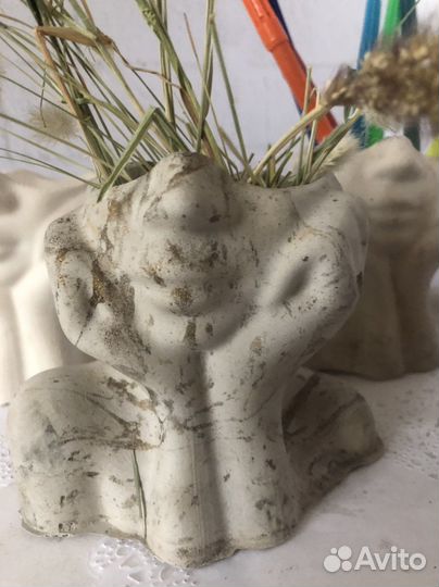 Гипсовое кашпо