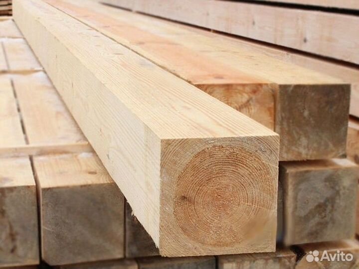 Брус обрезной сосна, ель 200х200