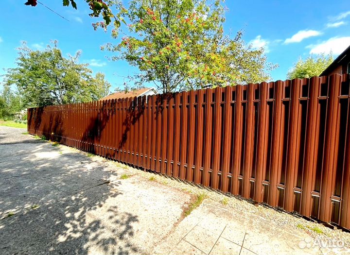 Заборы из профнастила с установкой