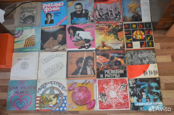 Виниловые пластинки 50 штук
