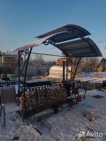 Мангал с крышей