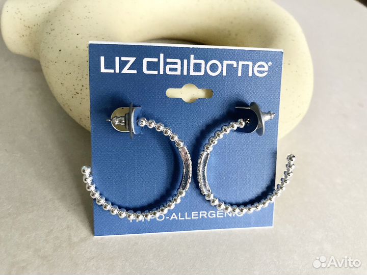 Liz Claiborne серьги полукольца с кристаллами