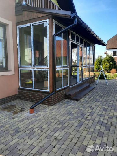 Остекление террасы, алюминиевые раздвижные системы