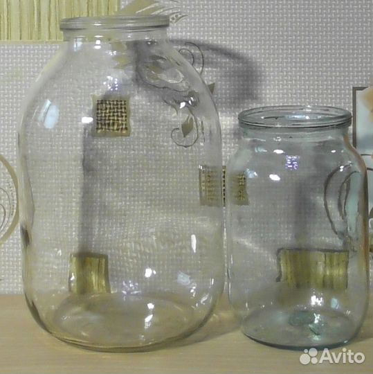 Банки стеклянные 3 л, 1 л, 0,7 л, 0,5 л, 0,25 л