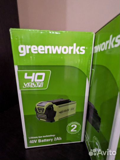 Аккумуляторы и зарядные Greenworks 40V и 24V