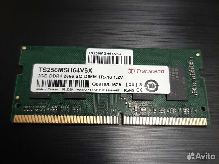 Оперативная память для ноутбука ddr4 2gb