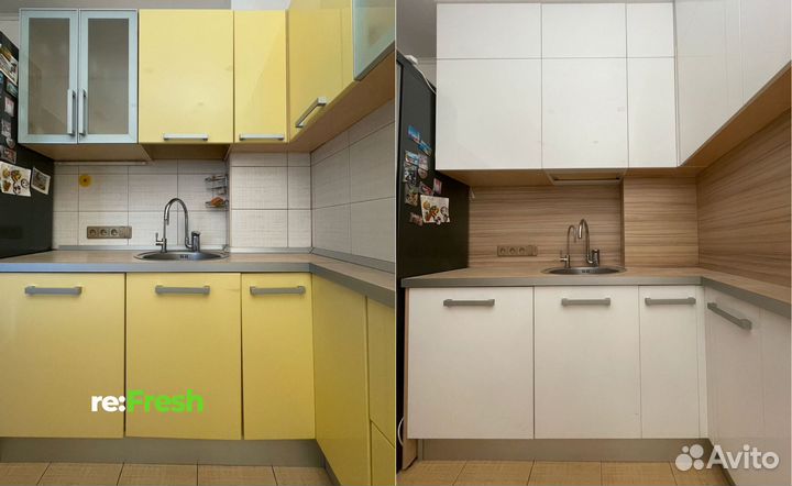 Замена кухонных фасадов и столешницы