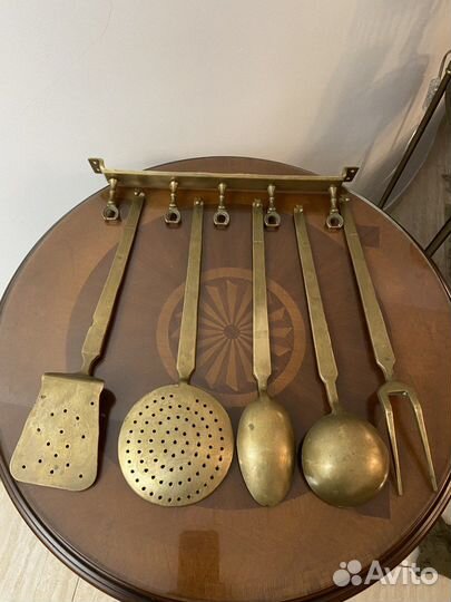 Кухонный большой набор винтаж латунь 6 пр Франция